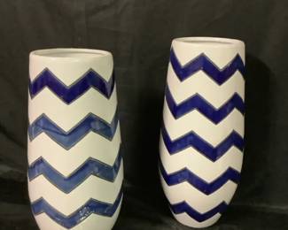 Set Of Blue Vases
