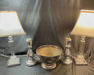Lamps And Silver Colored Decor
