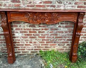 008 Wooden Fireplace Mantel