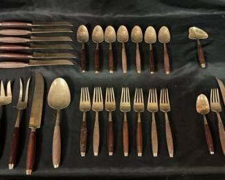 Wood Brass Cutlery 