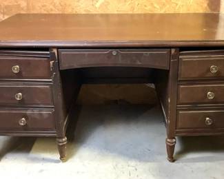 Vintage Six Drawer Desk