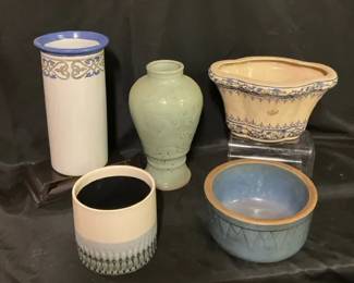 Green Blue Planting Pots And Vases 