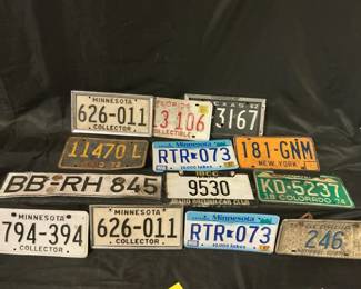 Vintage License Plates 