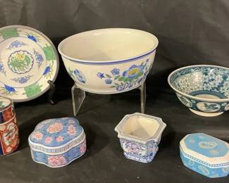 Colorful Asian Trinket Boxes and Decor