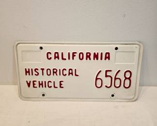 California Historic Vehicle License Plate 