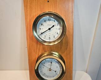 Weems And Plath Clock Barometer Combo