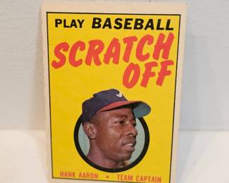 1970 Topps Baseball Scratch Off Hank Aaron 