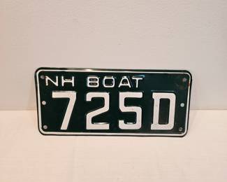 Green Nh Boat License Plate