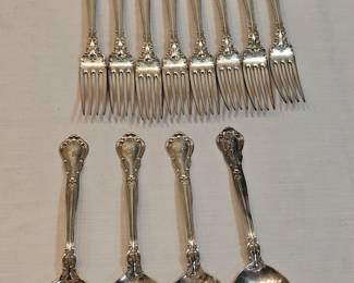 Sterling Silver Forks And Spoons With H Monogram