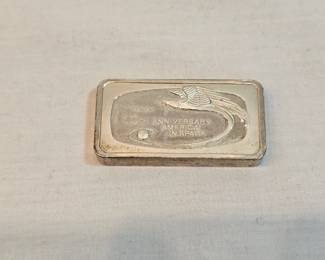 1000 Grain Silver Bar 10th Anniversary Of America In Space 