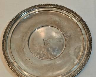 Sterling Silver Plate With C Monogram