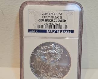 2008 Walking Liberty Silver Eagle Gem Uncirculated Early Release