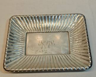 Sterling Silver Tray Inscribed