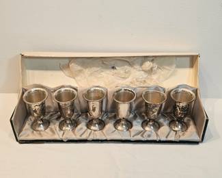 Weighted Sterling Shot Glasses In Presentation Box