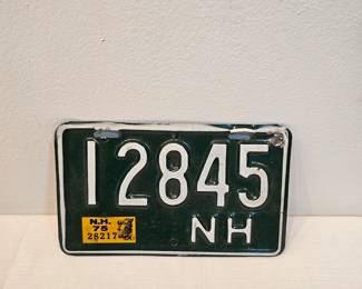 1975 NH Motorcycle Plate