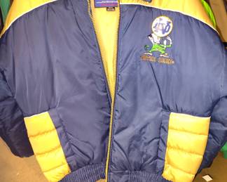Pro Player Notre Dame Puffer Coat size Medium 