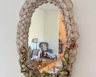 Vintage Capodimonte Mirror