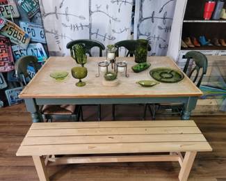 Dining Table w/ 4 Chairs & Bench