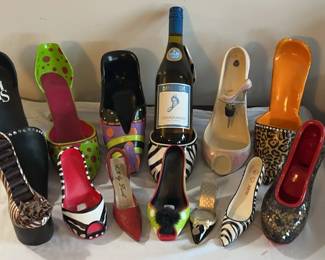 Shoe Wine Bottle Holders Assorted Shoe Decor