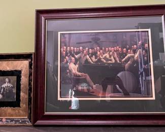 Philip Herbert Earl Of Pembroke  Montgomery, Drawn By W Framed  Matted Print Of Men Playing Pool