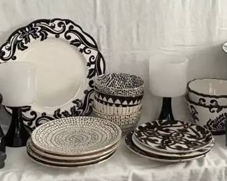 Black And White Serving And Decor