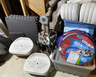 Mystery Lot Pool. Spa Items Including Intex Spa Pump