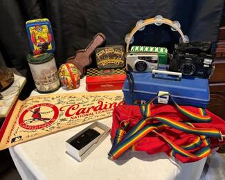 Various Vintage Items, Including 2 Cameras 