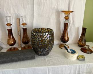 Glass Decor In Brown