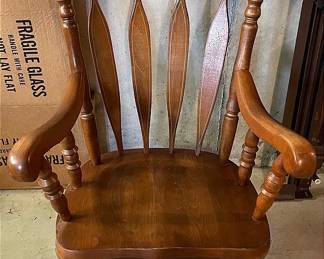 Vintage Robinson Furniture MFG Wood Rocking Chair