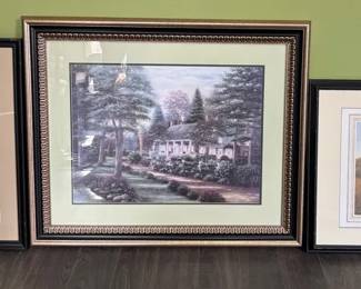 Framed And Matted Prints The Thatcher By Douglas E. West,Poppy Field By Colin Maxwell Parsons, 