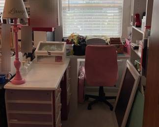 Crafters Dream Lot 10 Including Corner Desk, Shelves  Craft Supplies 