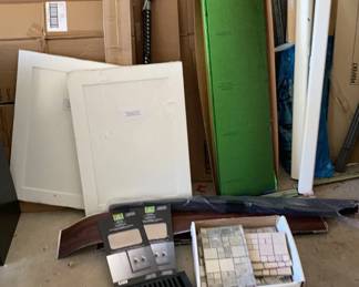 Mystery Flooring Tiles, Wire Shelving , Scrap Wood More