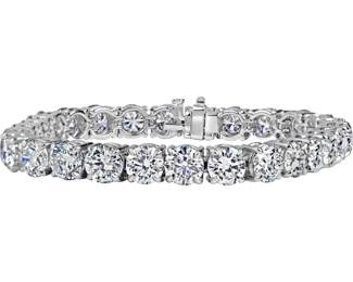 Lot 368 Diamond Tennis Bracelet