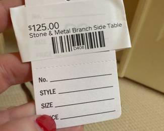 Stone & Metal Branch Side Table