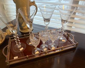 Serving Tray, Glass Sets