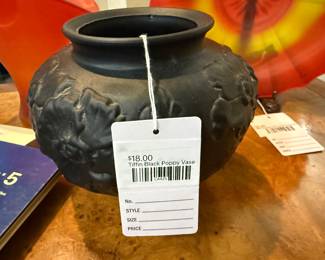 Tiffin Black Poppy Vase