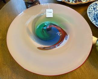 John K Walsh Art Glass Plate