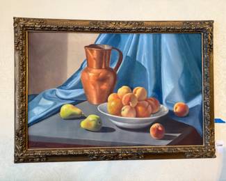 Still Life with Peaches & Pears