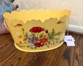 Anthropologie Hand Painted Bucket