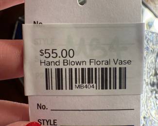 Hand Blown Floral Vase