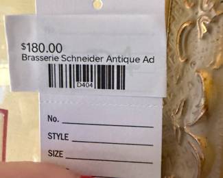 Brasserie Schneider Antique Ad