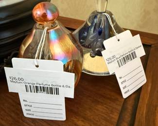 Maytum Orange Perfume Bottle & Dauber, Maytum Blue Perfume Bottle & Dayber