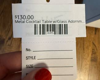 Metal Cocktail Table