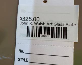 John K Walsh Art Glass Plate