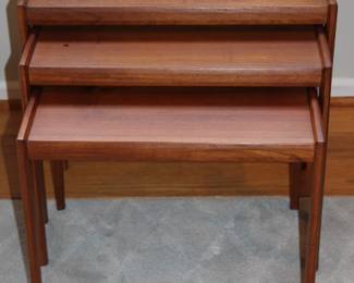 Danish Teak Mid Century Nesting Tables