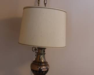 Vintage Stiffel brass hanging lamp
