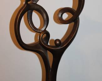 Brown Polystone Family Sculpture by DecMode