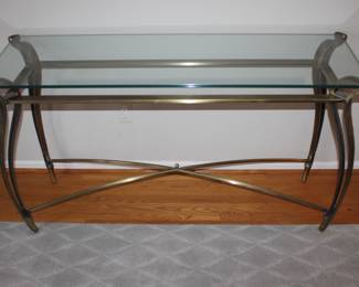 Mid Century Hollywood Regency Sofa Table