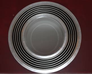 Modern Chrome Spiral Mirror