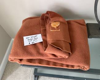 Hudson blanket label distressed